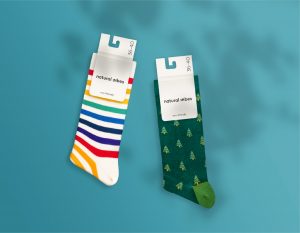 natural vibes socks with labels