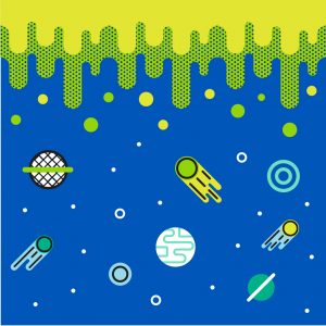 Space Stationery Collection - pattern with planets and comets